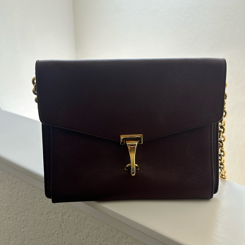 Burberry Mackenzie Maroon Crossbody bag